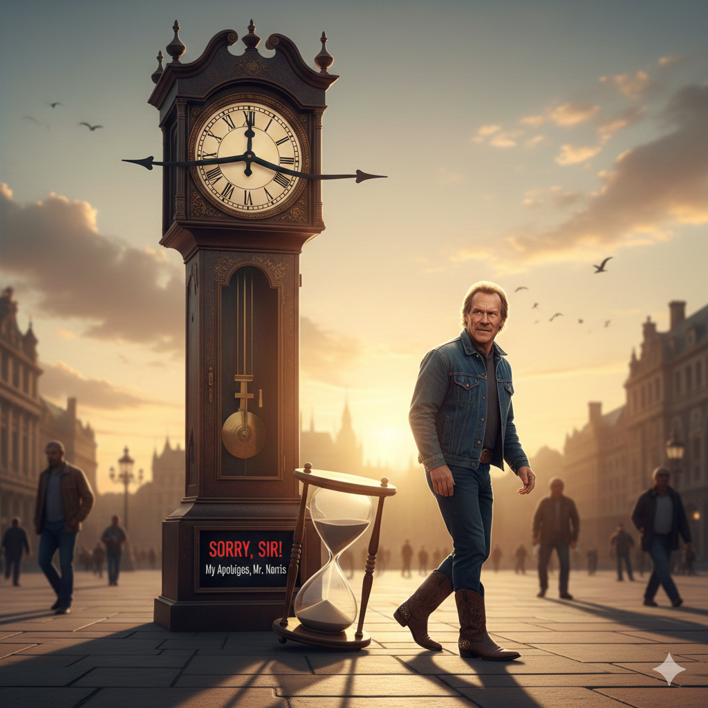 Chuck Norris bold silhouette