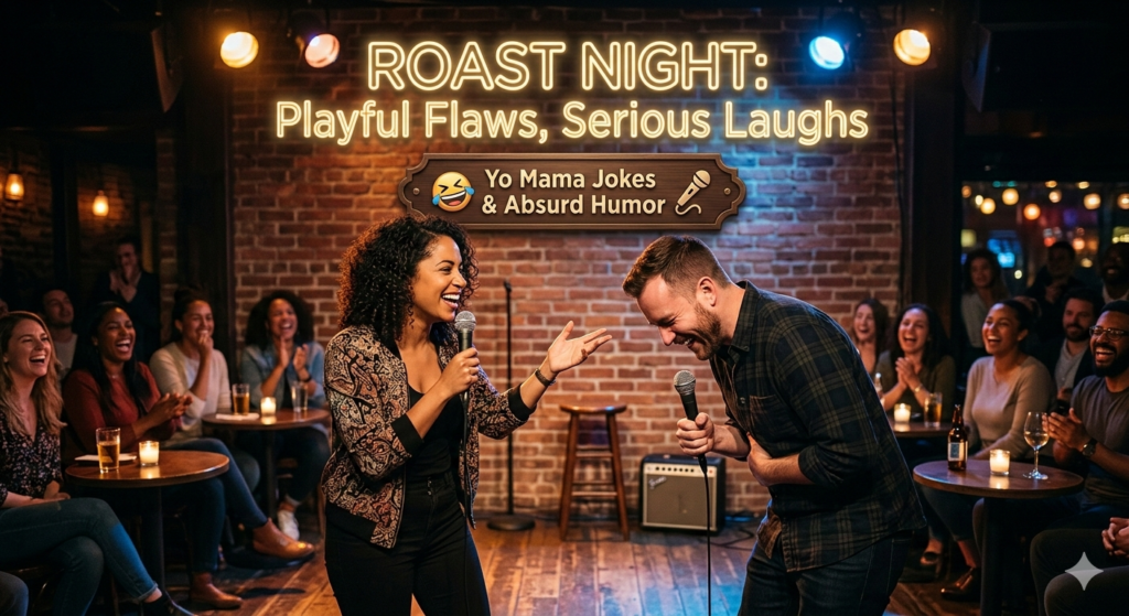 “Corny dad joke scene”