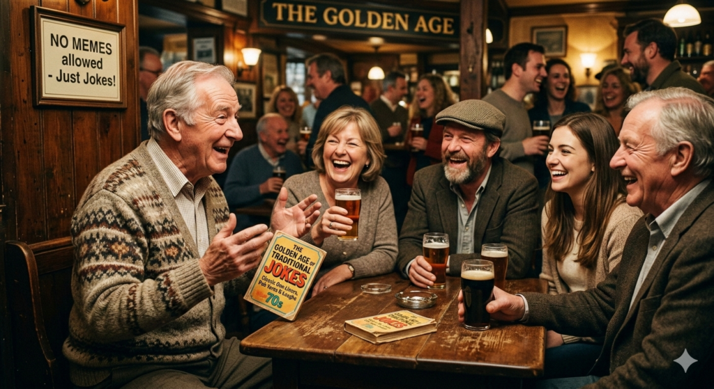 classic joke book on table